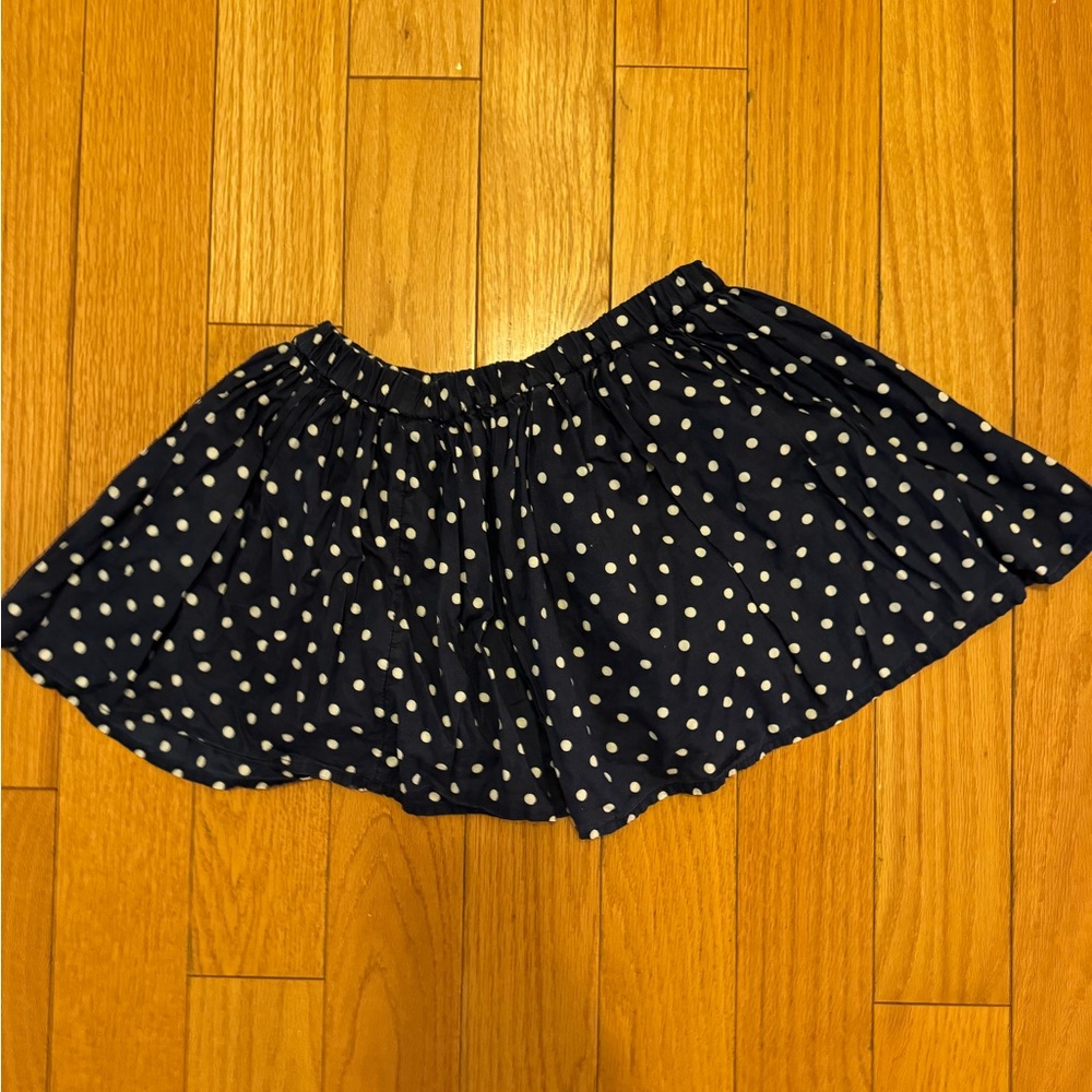 GAP Kids Navy Polka Dot Skirt, Size 6/7